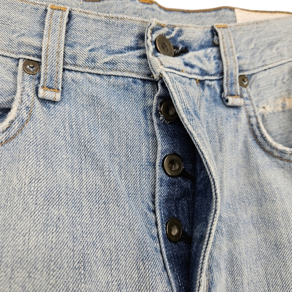 Rag & Bone Fit 2 Slim Straight Jeans Button Fly Light Wash Distressed Denim 31 - Picture 4 of 12